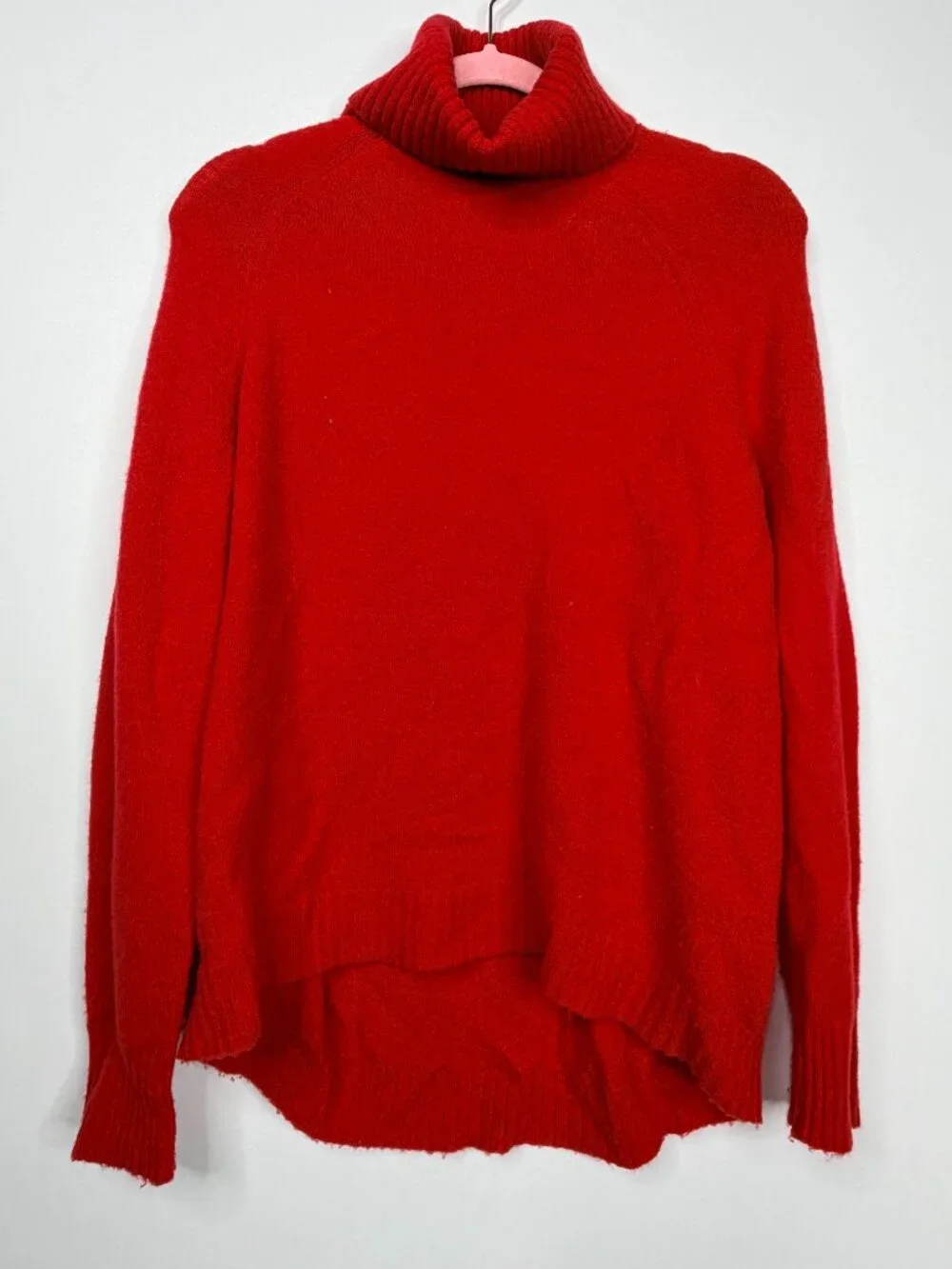 J. Crew Turtleneck Sweater in Supersoft Yarn Red Small #A3064